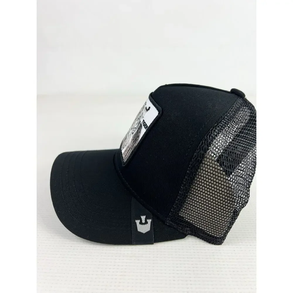 Goorin Bros The Farm The White Tiger Black Trucker Hat - New With Tag